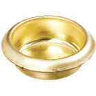 National 3/4 In. Dia. Brass Cup Pocket Door Pull Image 1
